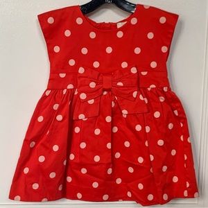 NWT Kate Spade Red and White Polka Dot Dress , Size 12 Months